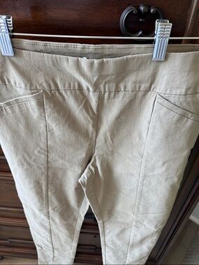 Chico's Straight-Leg Pants in Light Khaki
